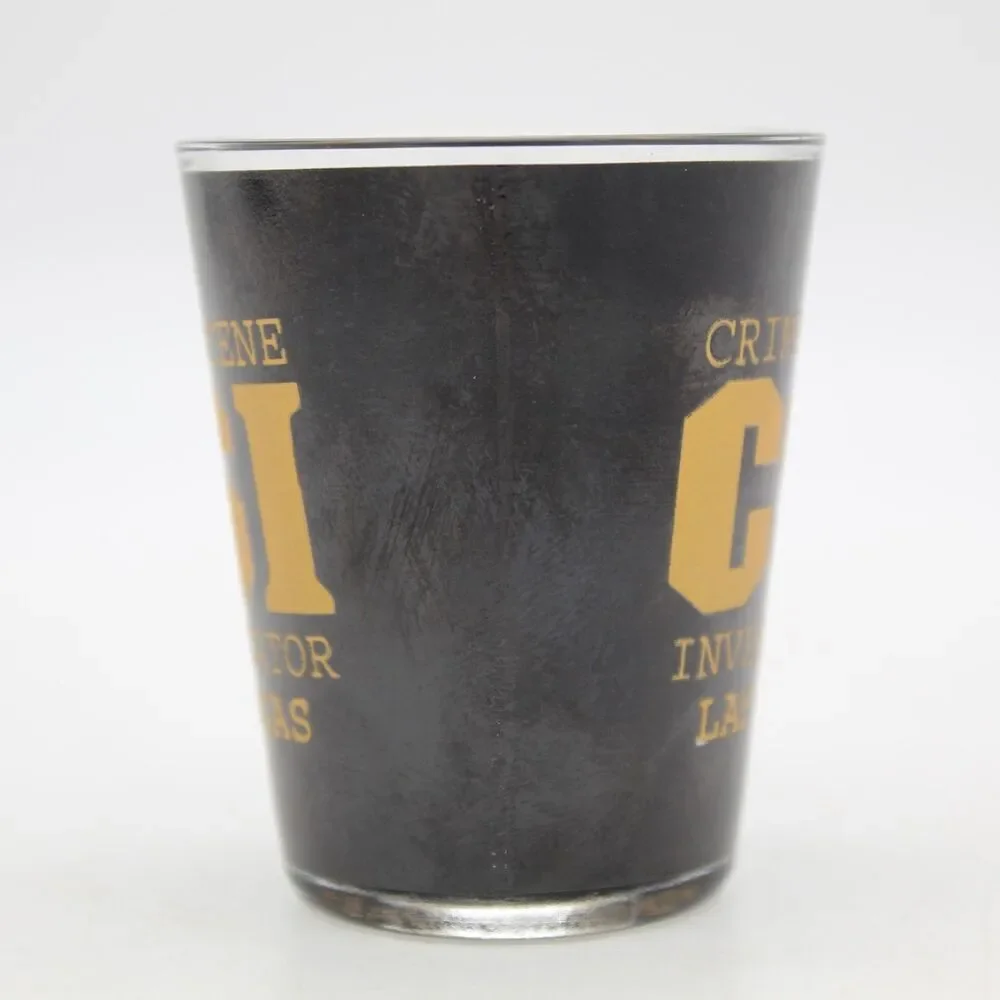Vintage CSI Las Vegas Shot Glass Crime Scene Investigator Support US Troops